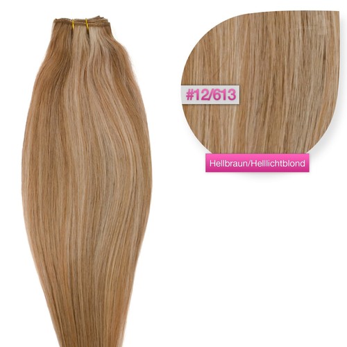 Echthaar Extensions Haarverlängerung Remy Weft Tresse Tressen Haar 45 50cm 60cm - Bild 25 von 36
