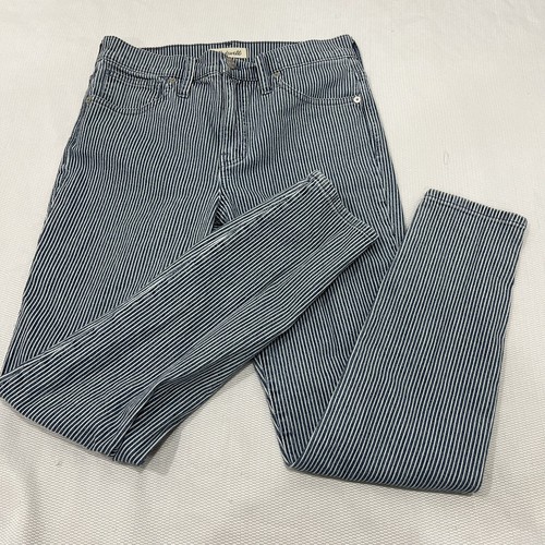 Madewell 9" Mid Rise Skinny Jeans in Piper Stripe size 28 - Picture 2 of 12