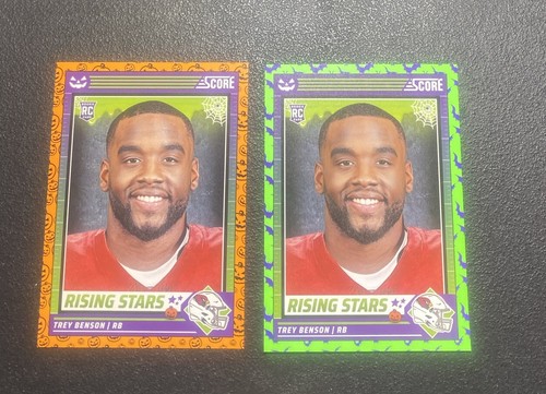 2024 Score A Treat Trey Benson Rising Stars Pumpkin And Green Bats Lot - Picture 1 of 2