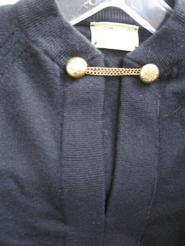VINTAGE BLACK ACRYLIC ORLON 2 PC SWEATER-SKIRT-SUIT-BERMUDA FASHIONS-PILL RESIST - Picture 5 of 7