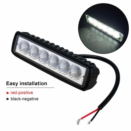 Pair 6Inch Led Work Light Bar Flood Reverse Fog Lights 4WD - Picture 3 of 5