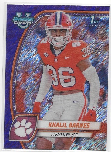 2024 BOWMAN CHROME UNIVERSITY FOOTBALL REFRACTORS STEALTH SHIMMER XFRAC QUANTITY - Picture 7 of 115