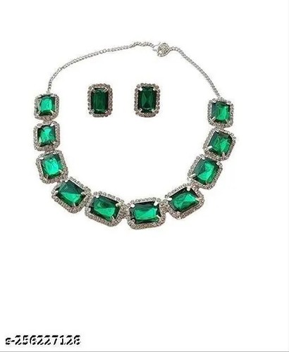 Indian Bollywood Silver Plated Kundan Choker Bridal Necklace Earring Jewelry Set - Picture 4 of 5