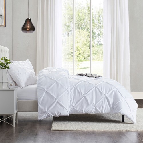 Down Alternative Comforter Set - 3 Piece Pinch Pleat Style Comforter with Shams - Picture 3 of 90