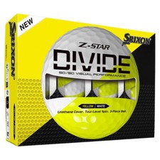 Srixon Z-Star 9 Divide Golf Balls 1 Dozen White/Tour Yellow NEW