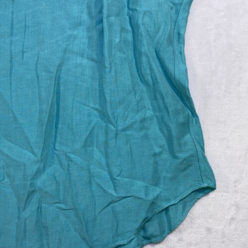 Camicia vintage Ralph Lauren adulto grande giallo acqua pony lino seta S/S abbottonata - Foto 16 di 18
