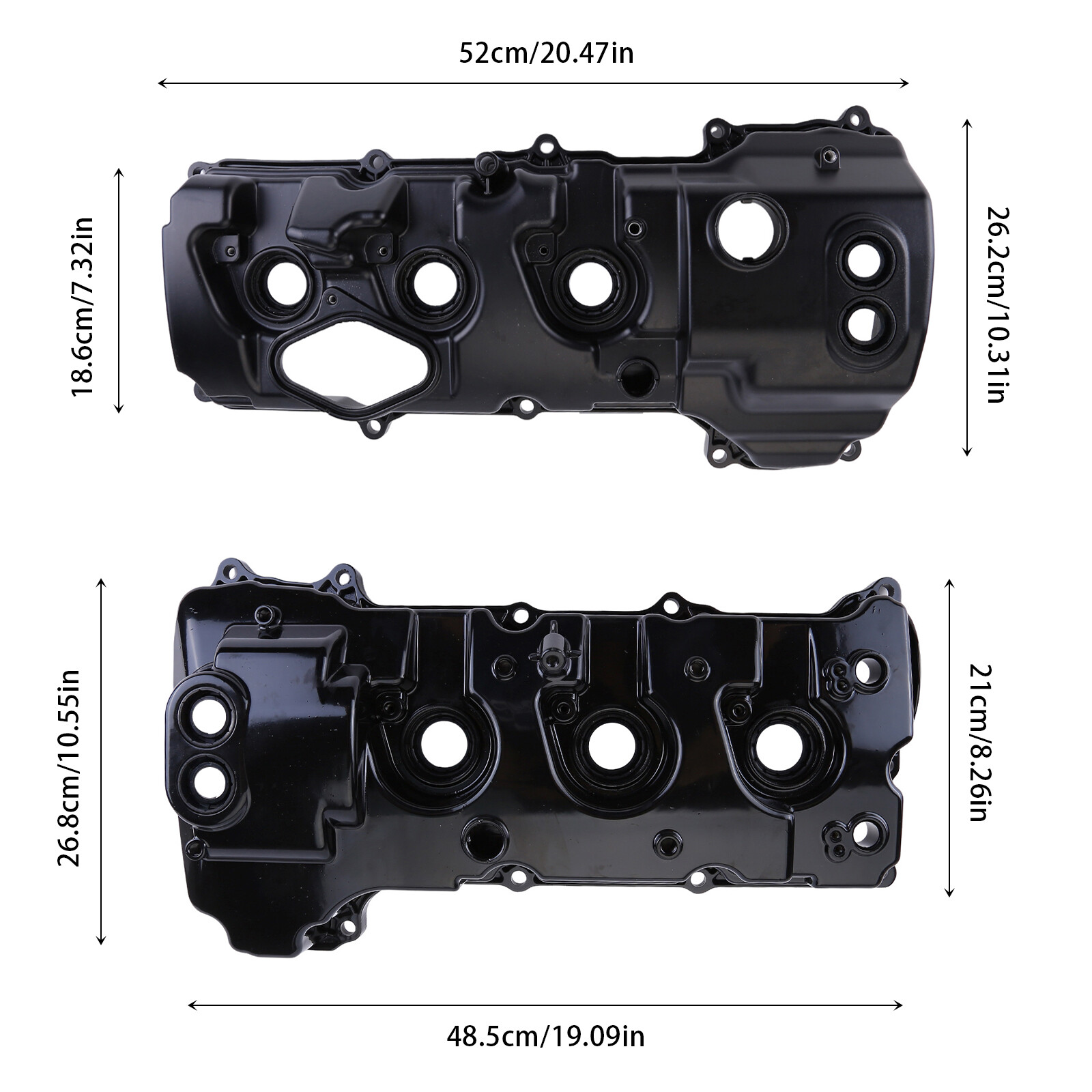 2pc Aluminum Engine Valve Cover Kit for Ford F-150 3.5L V6 2013-2016 BL3Z-6582-H