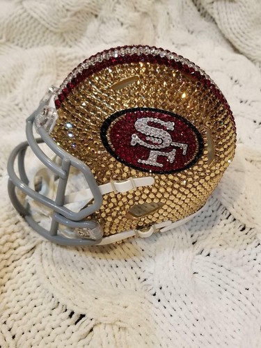 NFL SWAROVSKI CRYSTAL 49ers Helm, Kristallhelm, Blinghelm, NFL Helm - Bild 2 von 4