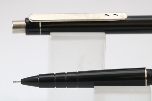 Vintage (c1980-89) Paper Mate Monogramm schwarz Kugelschreiber & Bleistift (im Etui) - Bild 3 von 8