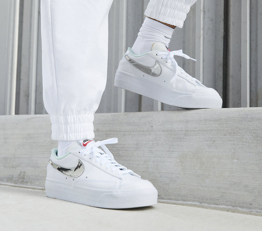 Nike Blazer Low Platform White Floral Silver DQ7654-100 12 Nike Blazer Low Platform White Floral Silver DQ7654-100 12