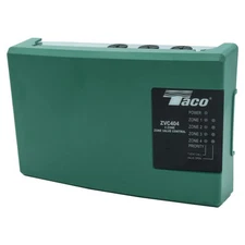 ZVC404-4 TACO 4 ZONE VALVE CONTROL WITH CIRCULATOR RELAY AND TRANSFORMER WITH