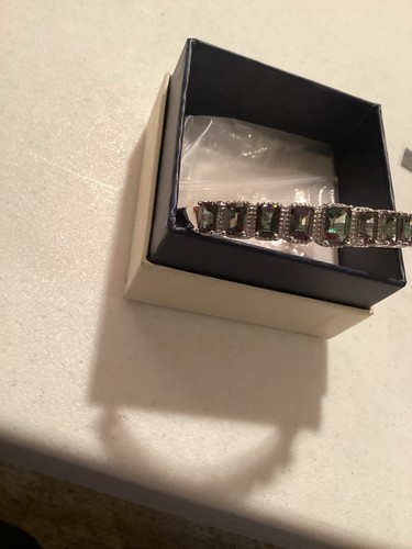 Sterling Silver 925 Bangle Bracelet Rainbow Topaz  - Bild 3 von 6