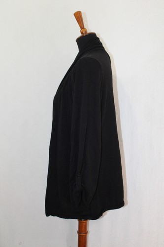Coldwater Creek Sz L 14-16 Black Knit Open Cardigan Sweater - Picture 5 of 7