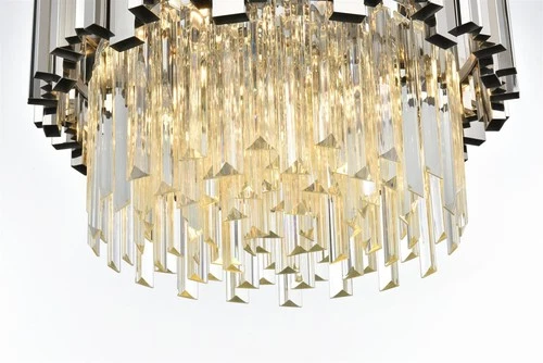 Elegant Lighting Willow 16" Flush Mount in Chrome - Picture 4 of 8