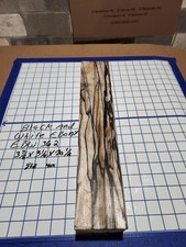 Black and White Ebony Wood turning blank 3 7/8" x 3 1/4" x 20 1/2 " EBW362