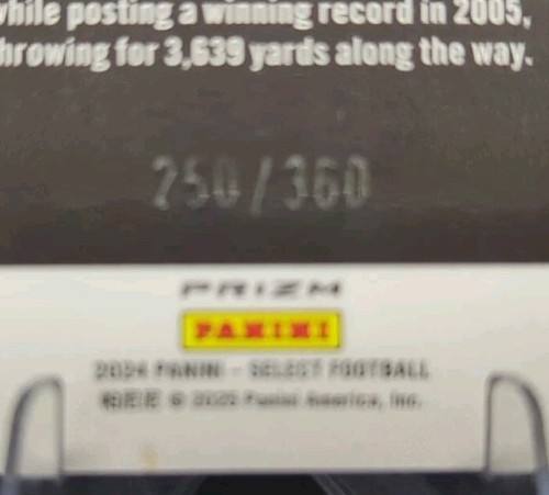 2024 Panini Select Drew Bledsoe Purple Shock Prizm /360 Dallas Cowboys #53 - Picture 3 of 3