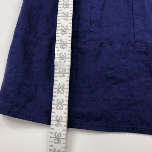 J. Jill Love Linen A-Line XS Petite Above Knee Dress Blue PLS READ - Picture 4 of 11