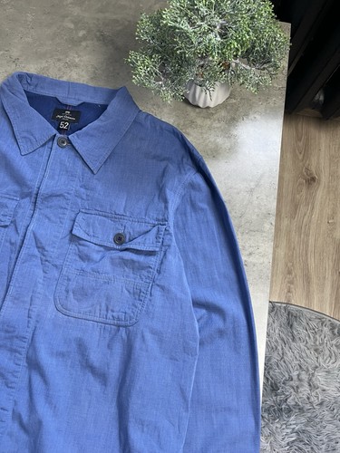 Nigel Cabourn Blau Doppeltasche Herren Militär Hemd Größe 52 Vintage - Bild 2 von 10