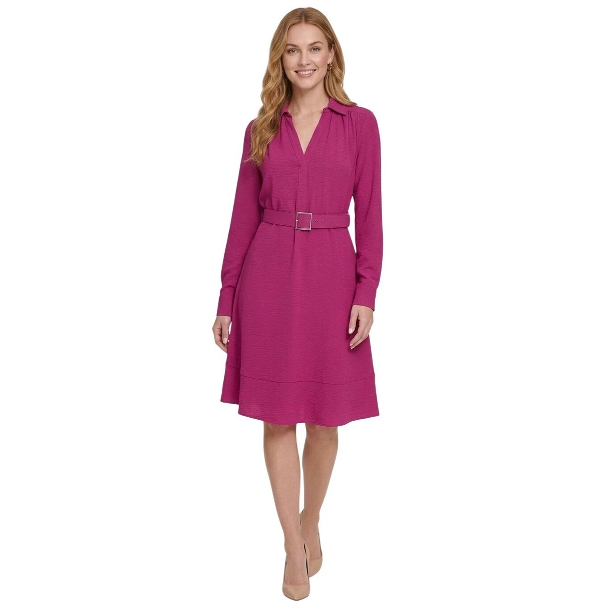 navy blue dress for baby girl Women's Pull-On Long-Sleeve A-Line Dress – On Sale Now with Up to 41% Off