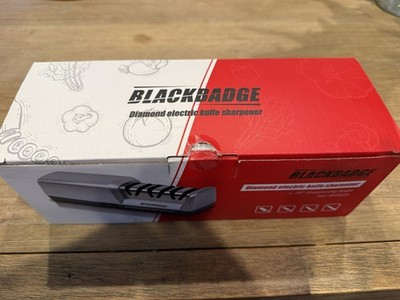 BLACKBADGE Electric Knife Sharpener Professional 3-Stages With Diamond Abrasives