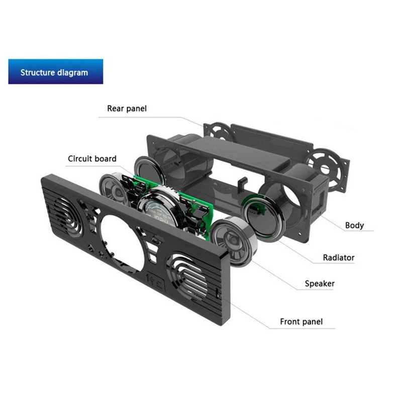 1 din Car Radio MP3 Player 2 speaker support USB AUX Bluetooth FM Radio Receiver Foto 2 de 4