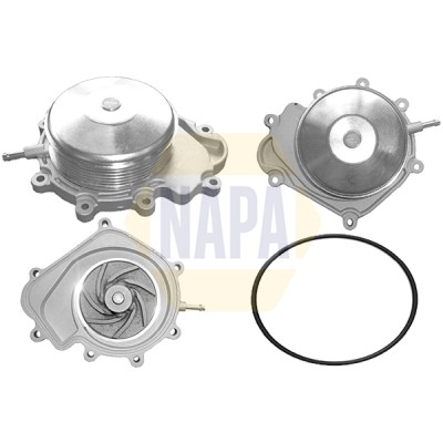 Water Pump fits MERCEDES E220 2.2D 10 to 16 Coolant NAPA 6512000200 6512000300 - Picture 2 of 2