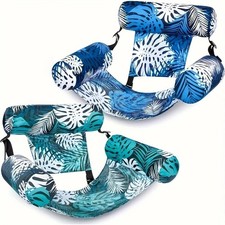 2Pcs Inflatable Pool Floats Adult Floating Lounge Chairs Fabric Floating Hammock