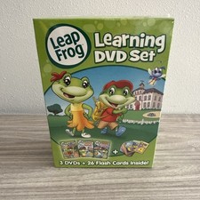 LeapFrog: Learning DVD Set (DVD, 2009, 3-Disc Set + 26 flash cards)  NEW SEALED