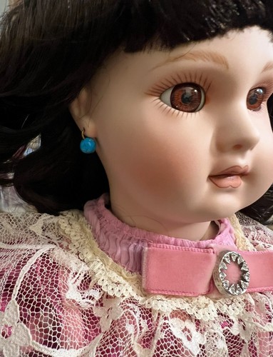 Danbury Mint Bisque/Porcelain Victorian Doll “Angelique”19 in, 1991 - Picture 20 of 24