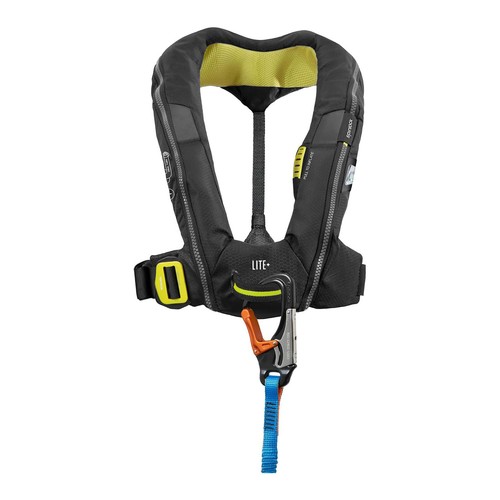 Chaleco salvavidas negro aprobado por la USCG Spinlock Deckvest Lite Plus con Lume-On DW-LCGH/R - Imagen 2 de 7