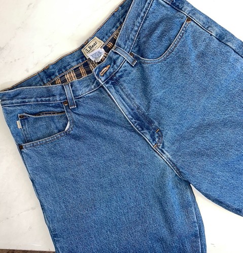 L.L.Bean Men's flannel-lined jeans 36x30 - Picture 1 of 7