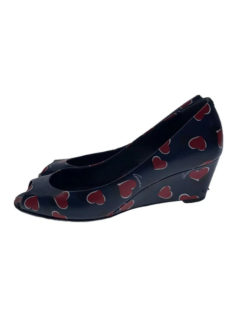 Escarpins Gucci bleu marine pointure 36,5 talons 5
