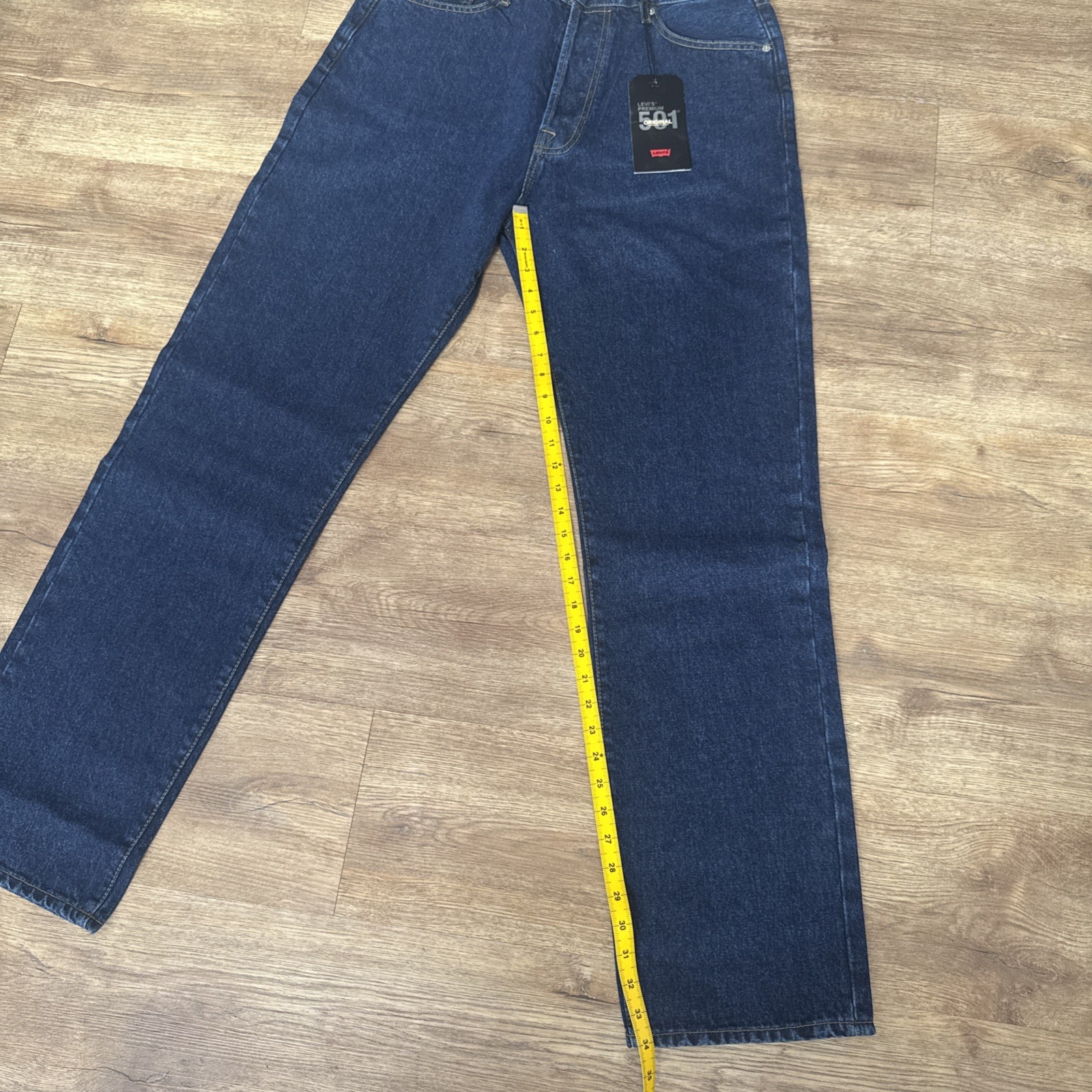 Levis 501 Herren Jeans Hose W34 L34 Dark blau (falsches Lederetikett)