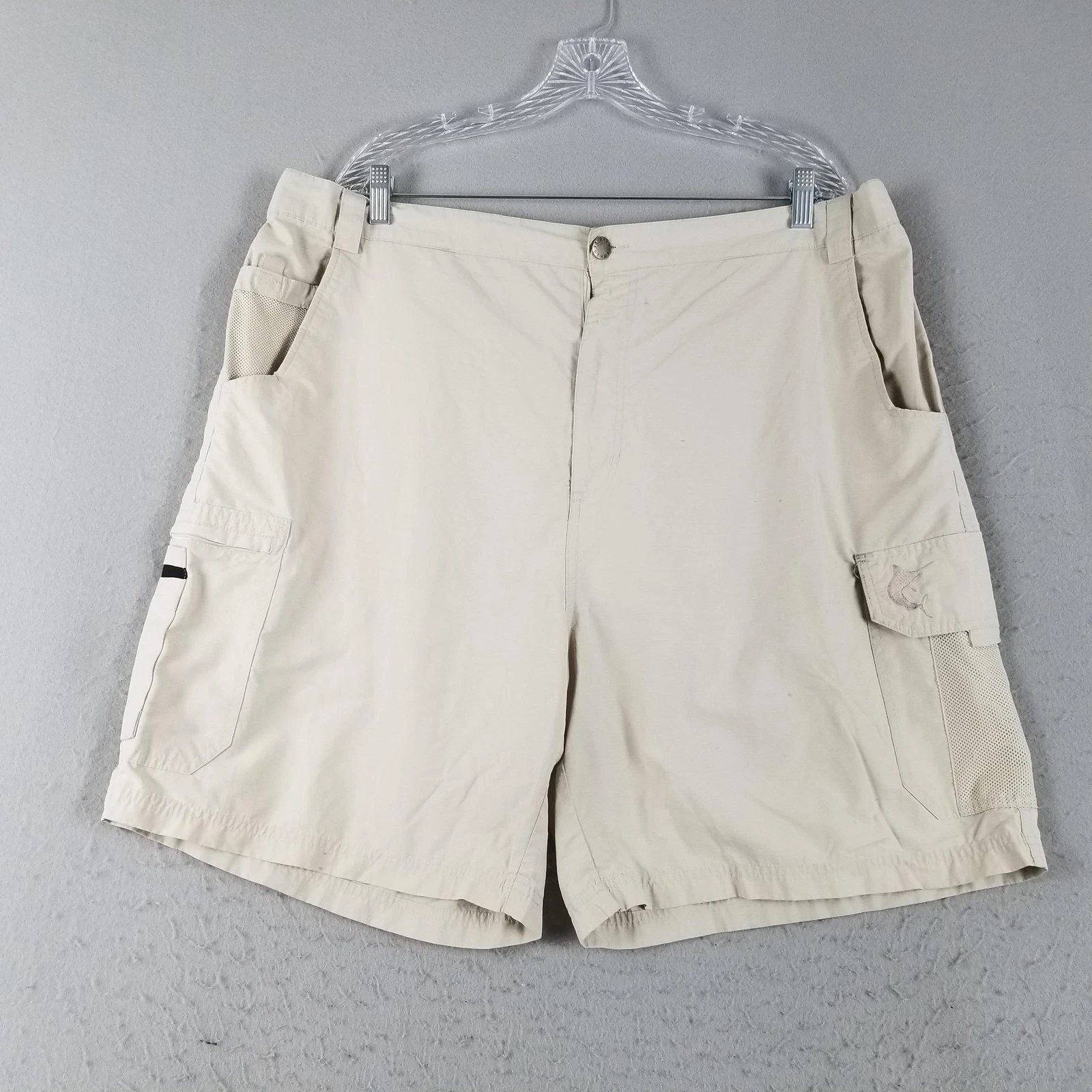 Reel Legends Shorts Mens 2XL Cargo Lightweight Nylon Polyester Pockets Fishing