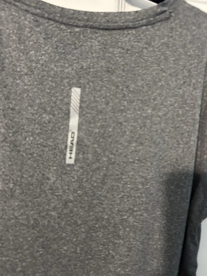 HEAD 女式灰色短袖运动性能上衣吸湿排汗服 L — 第 3/4 张图片