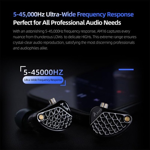 KZ AM16 Professional HiFi Earphones – 8-Unit Balanced Armature in-Ear Headpho... - Picture 5 of 9