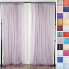 VOILE BACKDROP 10x10 ft Curtain Photo Booth 2 panels 5x10 ft Wedding Decorations