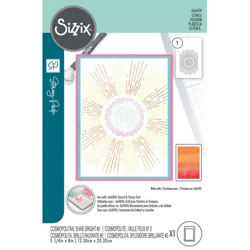 SIZZIX STUDIO - STENCIL - POCHOR - #666694 | eBay