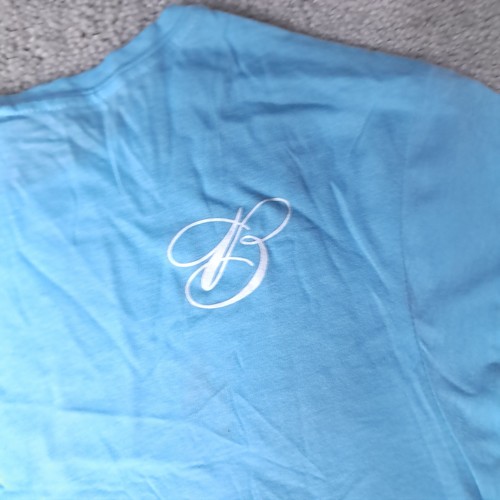 Vintage Y2K Billabong T-shirt Girls Large Blue Spellout Logo Slim 2010s - Picture 4 of 10