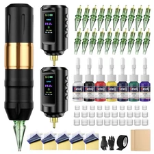 Tattoo Kit Tattoo Machine Kit with 2 Tattoo Batteries,20PCS Pro Tattoo Cartri...