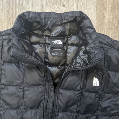 The North Face Jacket Mens Small Black Thermoball Eco Quilted Coat NO ZIPPER - Picture 2 of 15