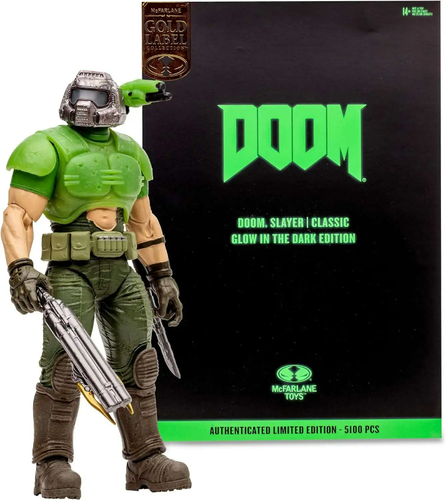 McFarlane Gold Label DOOM SLAYER Classic Glow Action Figure 7" Toy New in Box