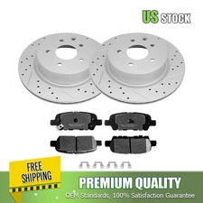 Rear Drilled Rotors Brake Pads for Nissan 350Z 370Z Infiniti G35 G37 M35