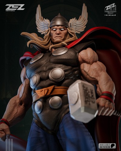 Thor 3D Resin Printed Statue – Marvel Unpainted Model Kit – 1/4 to 1/12 Scale - Picture 3 of 11