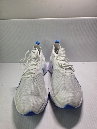 Nike Air Zoom Tempo NEXT% Flyknit 'White Racer Blue' Men's Size 11 Running Shoes - Picture 2 of 8