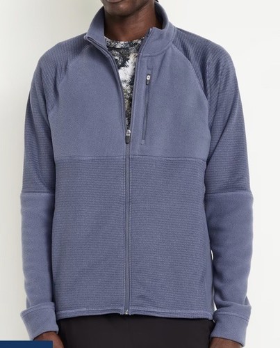 Men’s 3XL Tall Old Navy Hybrid Performance Zip Jacket - Blue - Picture 2 of 4