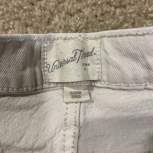 Universal Thread Vintage Straight Jeans Women's 0/25R White High Rise - Picture 8 of 8