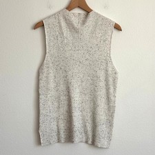 GNW Great North West Sleeveless Knit Sweater High Neck Speckled Stretchy Vest XL