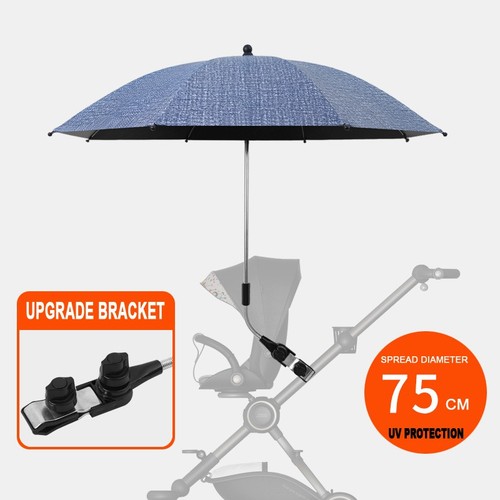 Universal Baby Parasol Sun Shade Umbrella Canopy Pram Buggy Push Chair UPF50+ - Picture 12 of 17