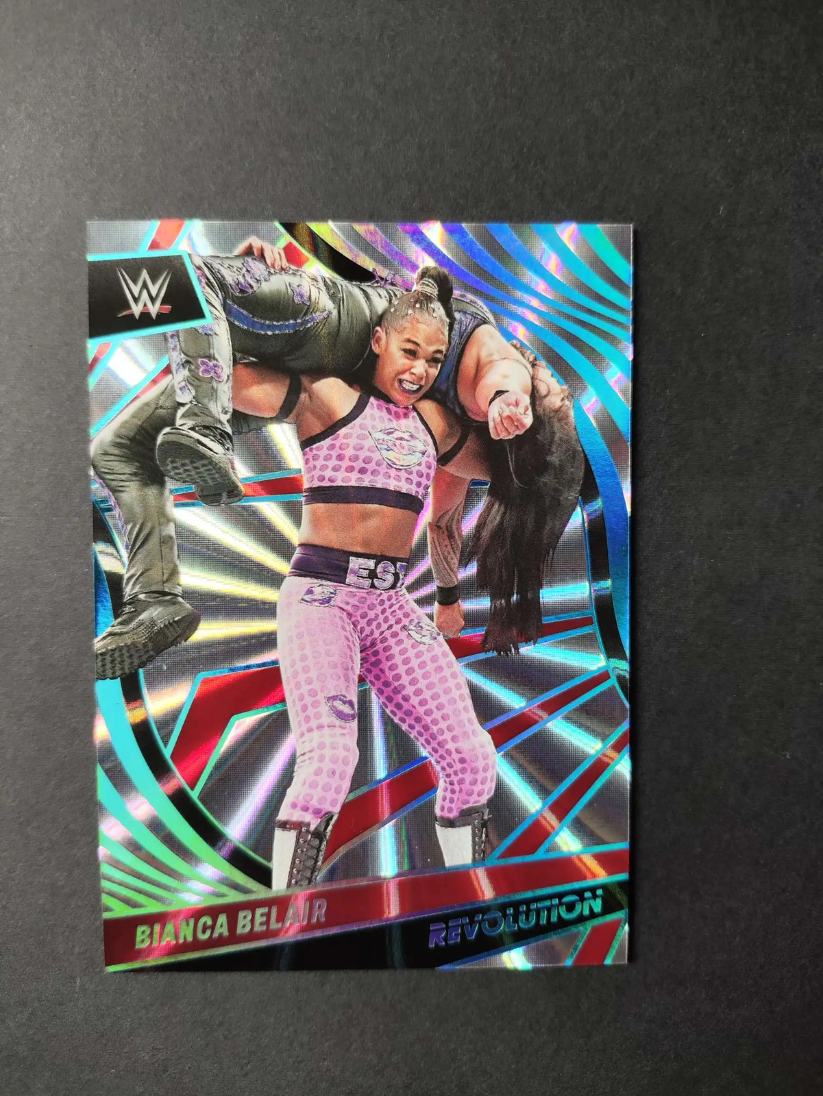 2022 Panini Revolution WWE Bianca Belair Sunburst Parallel /99 #30 J29